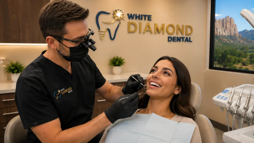 Professional cosmetic dentist providing smile enhancement treatment in Monument CO